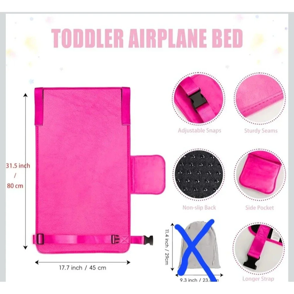 Toddler Airplane Bed, Soft Airplane Seat Extender for Kids, Airplane Travel Esse